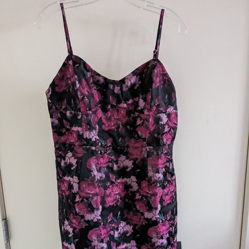 Got the Glow Floral Jacquard Bustier Mini Dress